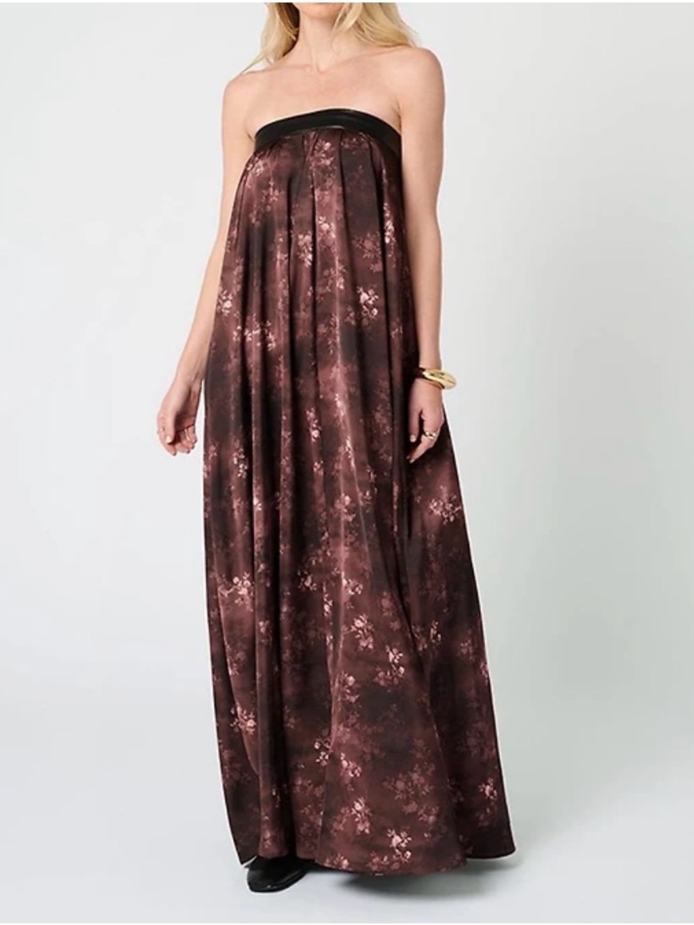 WeWoreWhat Strapless Maxi Dress, Chestnut Multi
